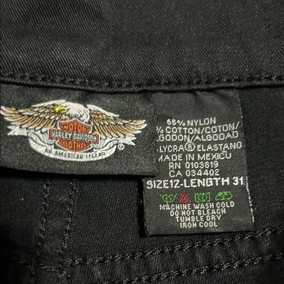 Harley-Davidson Black Straight Leg Jeans - Picture 2 of 2